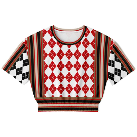 Argyle Me This Cropped Sweater Crop Top - Thathoodyshop