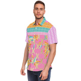 Pink Passion S/S Button Down Shirt Short Sleeve Button Down Shirt - AOP - Thathoodyshop