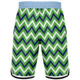 Green Par 4 Basketball Shorts Basketball Short Rib - AOP - Thathoodyshop