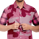 Art of War S/S Camo Button Down Shirt Short Sleeve Button Down Shirt - AOP - Thathoodyshop