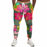 Orange Hawaiian Camo Fleece Joggers Fashion Jogger - AOP - Thathoodyshop