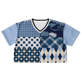 Blueberry Hill Crop Jersey Cropped Football Jersey - Thathoodyshop
