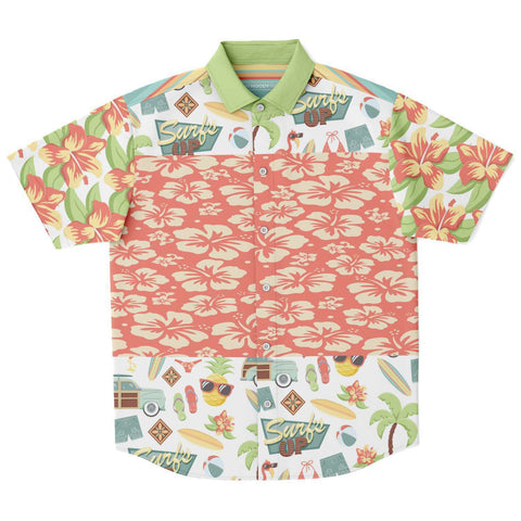 Surf's Up Kowabunga S/S Button Down Shirt Short Sleeve Button Down Shirt - AOP - Thathoodyshop