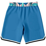Aqua Amarillo Basketball Shorts Basketball Short Rib - AOP - Thathoodyshop
