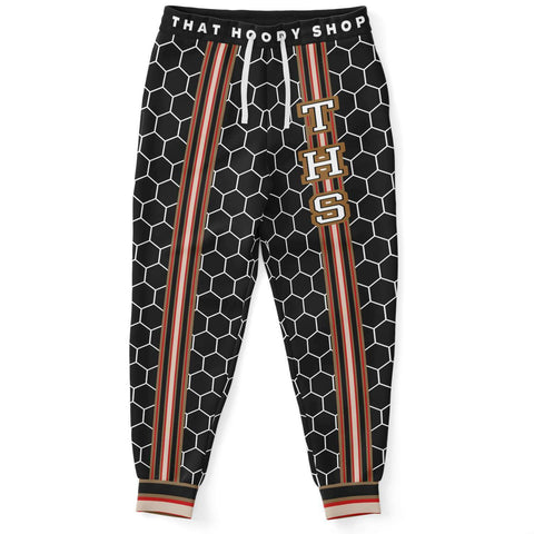 Gold Line Black Honeycomb Unisex Joggers Joggers - Thathoodyshop