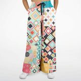 Old Miami Geometric Trefoil Bellbottoms Bellbottoms - Thathoodyshop