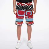 Red Pacific Palisades Basketball Shorts Basketball Shorts - Thathoodyshop
