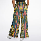 Blue Mosaic Flare Leg Joggers Bellbottoms - Thathoodyshop