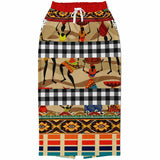 Africa Bombastic Long Pocket Skirt Athletic Long Pocket Skirt - AOP - Thathoodyshop