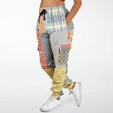Tallulah Bankhead Yellow Patchwork Unisex Cargo Sweats Cargo Pants - Thathoodyshop