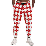 Gold Line Red Argyle Unisex Joggers Joggers - Thathoodyshop