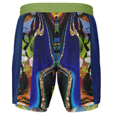 Barcelona Blue Marble Swirl Compression Activity Shorts Compression Shorts - Thathoodyshop