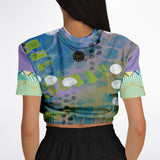 Dragonfly Cropped Fleece Sweater Cropped Short Sleeve Sweater - Thathoodyshop