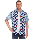 Blues Clues S/S Button Down Shirt Short Sleeve Button Down Shirt - AOP - Thathoodyshop