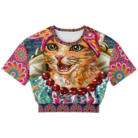 Princess Tea Time Cropped Sweater Cropped Sweater - Thathoodyshop