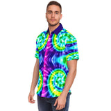 Rings of Saturn S/S Button Down Shirt Short Sleeve Button Down Shirt - AOP - Thathoodyshop
