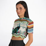 Green Peacock Cropped Sweater Cropped Sweater - Thathoodyshop