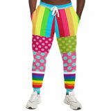 Pink Polka Stripe OG San Diego Fleece Joggers Fashion Jogger - AOP - Thathoodyshop