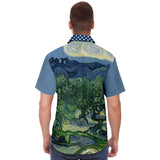 Midnight Moon S/S Button Down Shirt Short Sleeve Button Down Shirt - AOP - Thathoodyshop