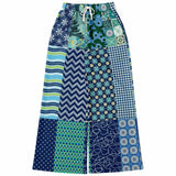 Mykonos Floral Patchwork Stretchy Phat Bellbottoms Wide Leg Pants - Thathoodyshop