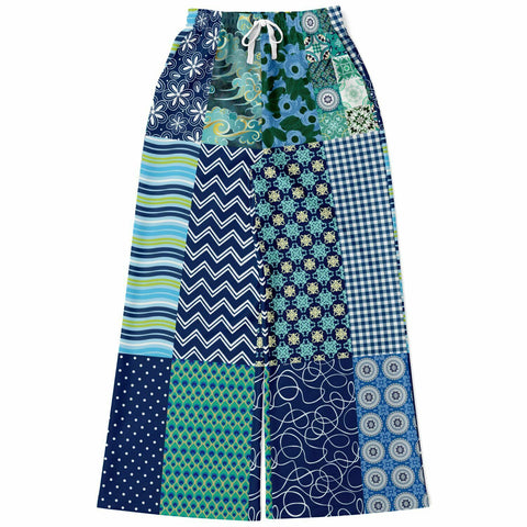 Mykonos Floral Patchwork Stretchy Phat Bellbottoms Wide Leg Pants - Thathoodyshop