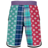 Cerulean Polka Dot Basketball Shorts Basketball Shorts - Thathoodyshop