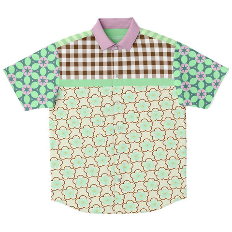 Melon Balls S/S Button Down Shirt Short Sleeve Button Down Shirt - AOP - Thathoodyshop