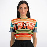 Dance Steps Rainbow Cropped Sweater Cropped Short Sleeve Sweater - Thathoodyshop