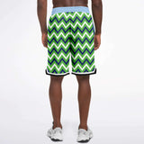 Green Par 4 Basketball Shorts Basketball Short Rib - AOP - Thathoodyshop