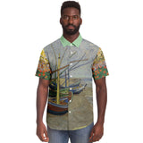 Gone Sailing S/S Button Down Shirt Short Sleeve Button Down Shirt - AOP - Thathoodyshop