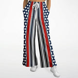 Sail Away Blue Polka Dot Stetchy Phat Bellbottoms Bellbottoms - Thathoodyshop