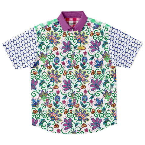 Purple Majesty S/S Button Down Shirt Short Sleeve Button Down Shirt - AOP - Thathoodyshop