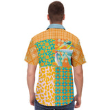 South Beach S/S Button Down Shirt Short Sleeve Button Down Shirt - AOP - Thathoodyshop