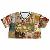 Mother Lode African Print Crop Jersey Cropped Football Jersey - Thathoodyshop