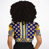 Forever Royale Scalloped Short Sleeve Cropped Sweater Cropped Short Sleeve Sweater - Thathoodyshop