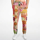 Yogananda Floral Patchwork Unisex Fleece Joggers Cargo Sweatpants - Thathoodyshop