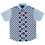 Blues Clues S/S Button Down Shirt Short Sleeve Button Down Shirt - AOP - Thathoodyshop