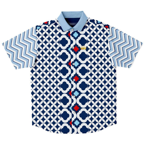Blues Clues S/S Button Down Shirt Short Sleeve Button Down Shirt - AOP - Thathoodyshop
