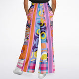Mercury Retrograde Floral Plaid Bellbottoms Flare Leg Pants - Thathoodyshop