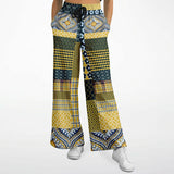 Dauphin Patchwork Print Stretchy Phat Bellbottoms Bootcut Pants - Thathoodyshop