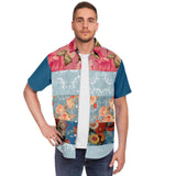 Blue Cabbage S/S Button Down Shirt Short Sleeve Button Down Shirt - AOP - Thathoodyshop