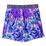 Norma Jean Purple Plaid Floral Compression Activity Shorts Athletic Shorts - Thathoodyshop