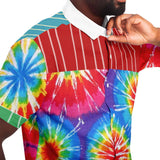 Rainbow Swirl S/S Button Down Shirt Short Sleeve Button Down Shirt - AOP - Thathoodyshop