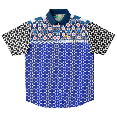 It's About Time S/S Button Down Shirt Short Sleeve Button Down Shirt - AOP - Thathoodyshop
