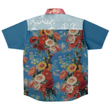 Blue Cabbage S/S Button Down Shirt Short Sleeve Button Down Shirt - AOP - Thathoodyshop