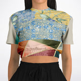 Calico Esplanade Cropped Sweater Athletic Cropped Short Sleeve Sweatshirt - AOP - Thathoodyshop