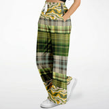 Rolling Green Plaid Flare Leg Joggers Bellbottoms - Thathoodyshop