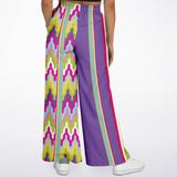 Groovy Purple Calypso Stretchy Phat Bellbottoms Flare Joggers - Thathoodyshop