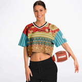 Sukiyaki Crop Jersey Cropped Football Jersey - AOP - Thathoodyshop