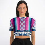 Purple Haze Cropped Sweater Cropped Short Sleeve Sweatshirt - Thathoodyshop